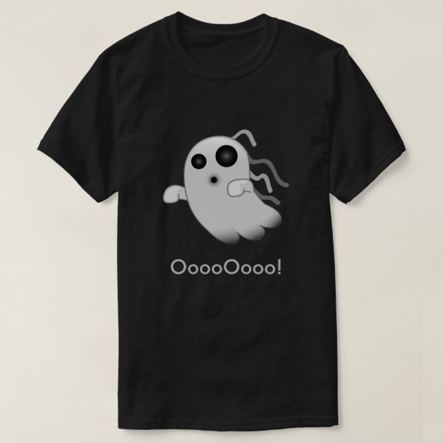 T-shirt terrifiant d'Emoji de fantôme (Design devant)