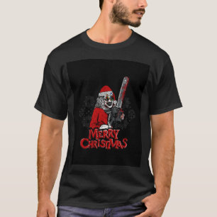 T-shirt Terrifier Santa Claus à la tronçonneuse Art de fan