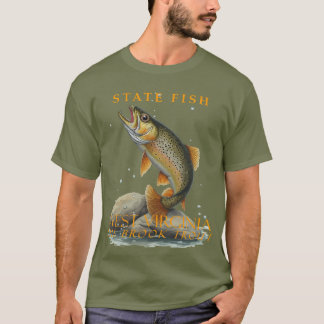 T-shirt Territoire de la Virginie-Occidentale Poissons La 