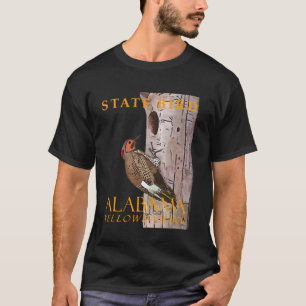 T-shirt Territoire de l'Alabama Oiseau Le Pic flamboyant