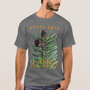 T-shirt Territoire de l'Alaska Arbre L'Épinette de Sitka