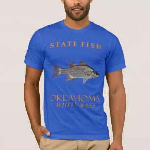 T-shirt Territoire de l'Oklahoma Poisson Bar blanc