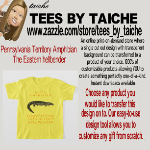 T-shirt Territoire de Pennsylvanie Amphibian Le hellb orie