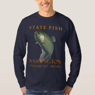 T-shirt Territoire de Washington Pêche à la truite arc-en-