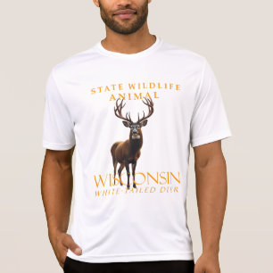 T-shirt Territoire du Wisconsin Animal Faune Le Cerf à Que