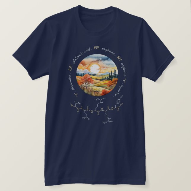 T-shirt TERRY peptide, Lune 1 avec texte personnalisé, fon (Design devant)