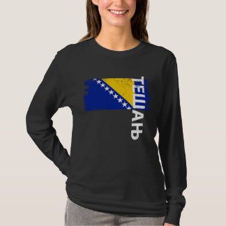 T-shirt Tesanj Bosnia Flag For Bosnian Men Women Kids