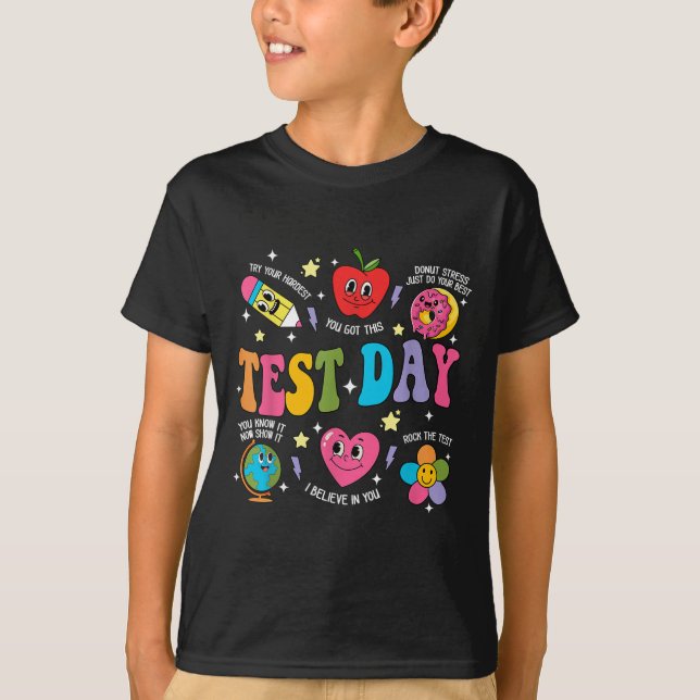 T-shirt Test Day Rock The Test Testing Day Motivational Te (Devant)