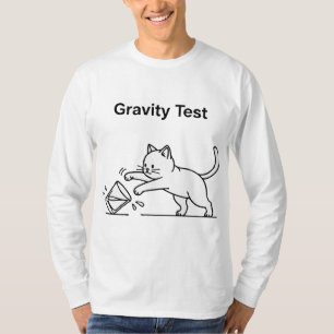 T-shirt Test de gravité avec un chat drôle Science migno