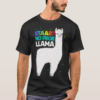 T-shirt Test STAAR No Prob Llama Test d'examen enseignant 