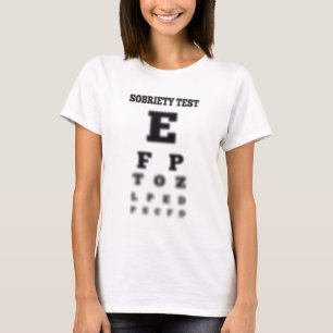 T-shirt Teste de sobriété amusant 🍻 tableau oculaire flou
