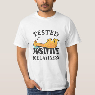 T-shirt Testé positif à la paresse Girafe