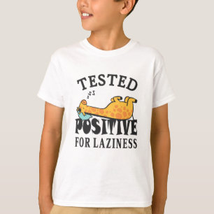 T-shirt Testé positif pour la paresse Giraffe