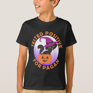 T-shirt Testé positif pour la sorcière de chat noir païen