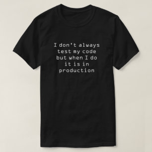 T-shirt Tester de code