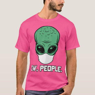 T-shirt Tête Alien Avec Masque Visage Je Connais Des Perso
