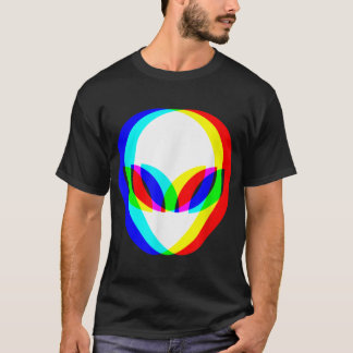 T-shirt Tête Alien Trippy Vaporwave Techno Rave EDM Music