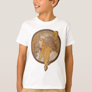 T-shirt Tête bizantine de ~ d'Alphonse Mucha : La blonde