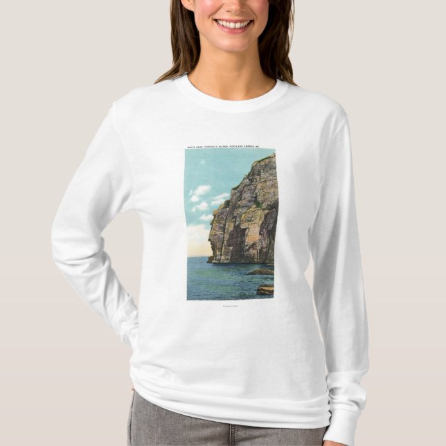 T-shirt Tête blanche dans le port de Portland (Devant)