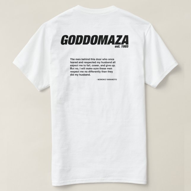 T-SHIRT TÊTE CLASSIQUE GODDOMAZA AVEC DEVIS MOMOKO (Design dos)