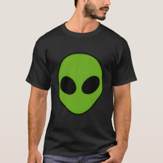 T-shirt Tête d'Alien Extraterrestre Alien Vert