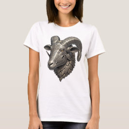T-shirt Tête de bélier en argent celtique puissant avec mo