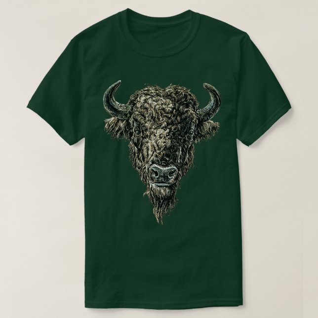 T-shirt Tête de bison  (Design devant)