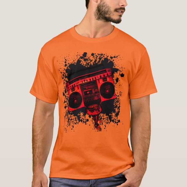 T-shirt Tête de BoomBox éclaboussée (Devant)