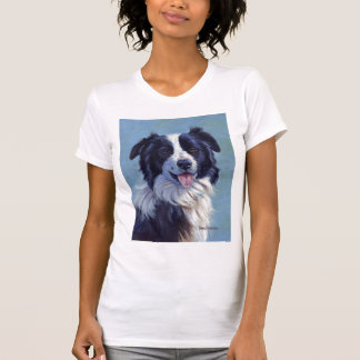 T-shirt Tête de border collie
