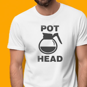 T-shirt Tête de cafetière - dessin simple