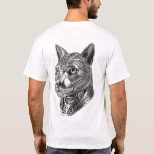 T-shirt Tête de chat argentée celtique féroce – Guerrier d