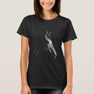 T-shirt Tête de cheval Art de cavaliers d'animaux sauvages