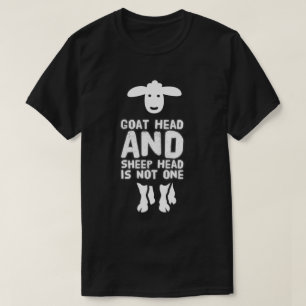 T-shirt Tête de chèvre Mouton Tête Drôle Citation Avec