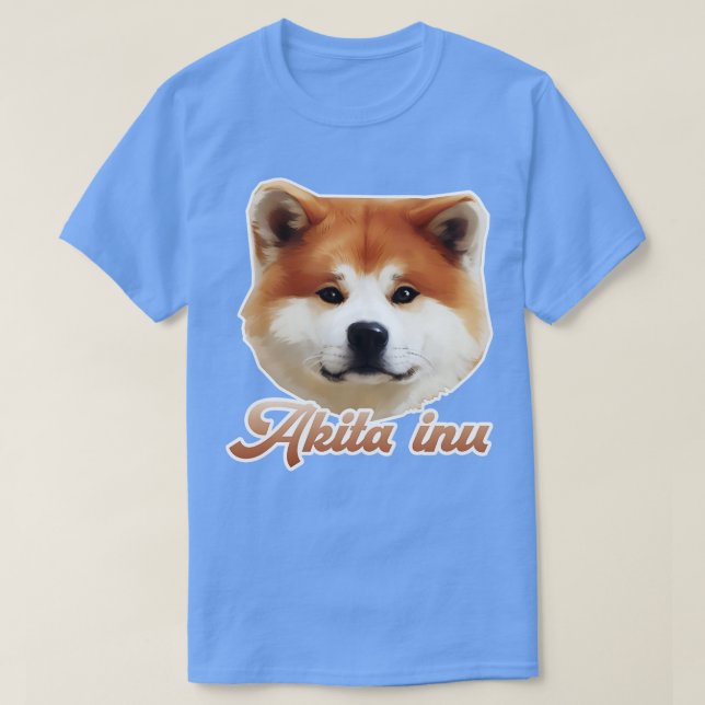 T-shirt tête de chien akita inu (Design devant)