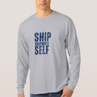 T-shirt Tête de conception SHIP-SHIPMATE-SELF à manches lo