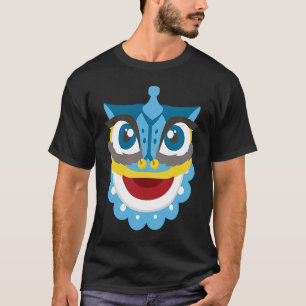 T-shirt Tête de danse du lion Festival Bonne année chinois