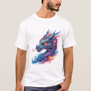 T-shirt Tête de dragon aux yeux féroces