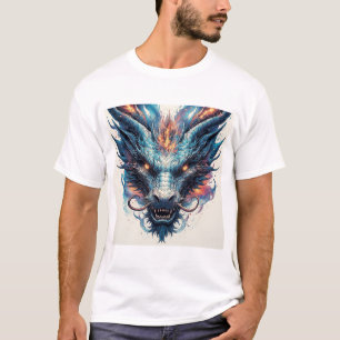 T-shirt Tête de dragon aux yeux féroces