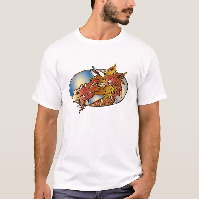 T-shirt Tête de dragon d'art de tatouage - Chemise (Devant)