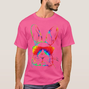 T-shirt Tête De Lapin Avec Lunettes De Soleil Tie Dye Enfa