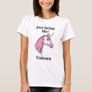 T-shirt Tête de licorne rose violet