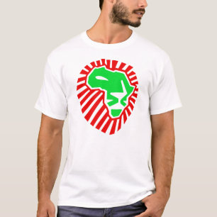 T-shirt Tête de lion cette fois pour l'Afrique. Rouge vert