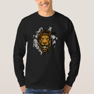 T-shirt Tête De Lion - Le Roi De L'Animal Rôde