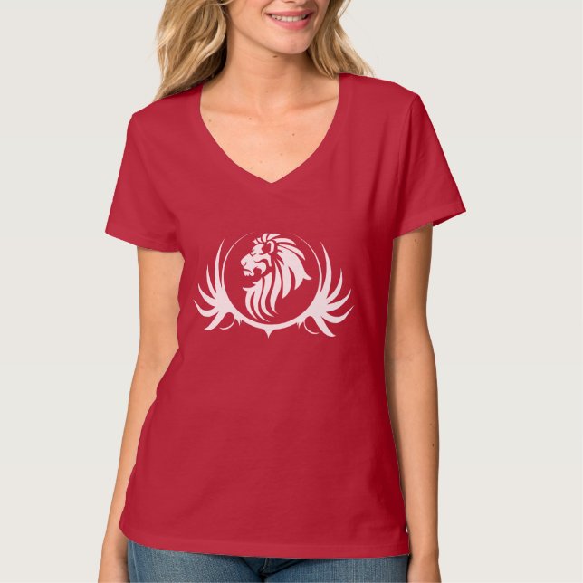 T-shirt Tête de lion majestueuse (Devant)