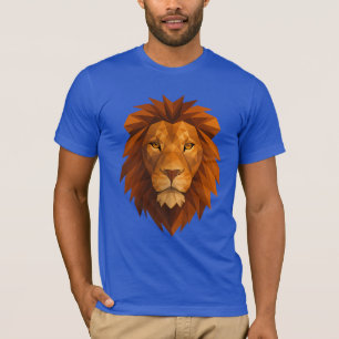 T-shirt Tête de lion polygonale - Conception de puissance
