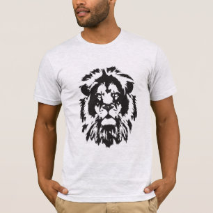 T-shirt Tête de lion, tatouage de tête de lion