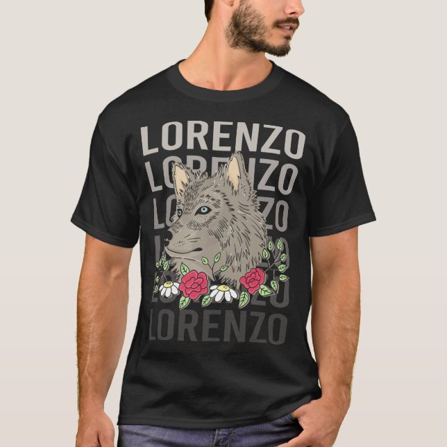 T-shirt Tête de loup - Lorenzo Nom (Devant)