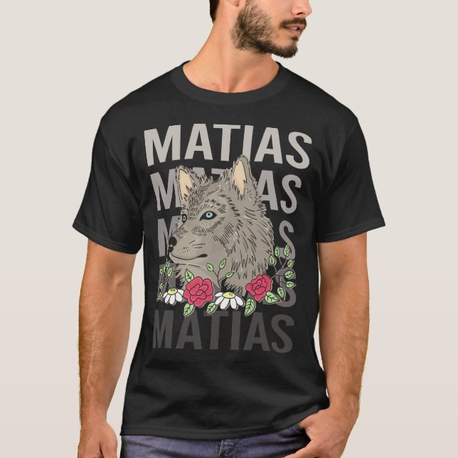 T-shirt Tête de loup - Matias Nom (Devant)