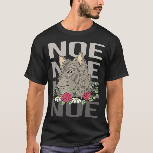 T-shirt Tête de loup - Noe Nom (Devant)