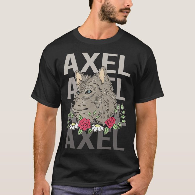 T-shirt Tête de loup - Nom de l'axe (Devant)